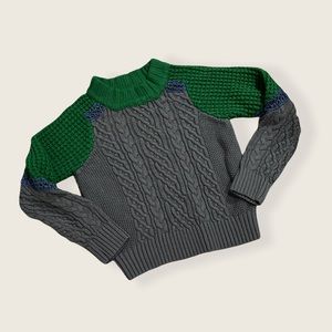 Chiswish Sweater Green and Grey | Onesize